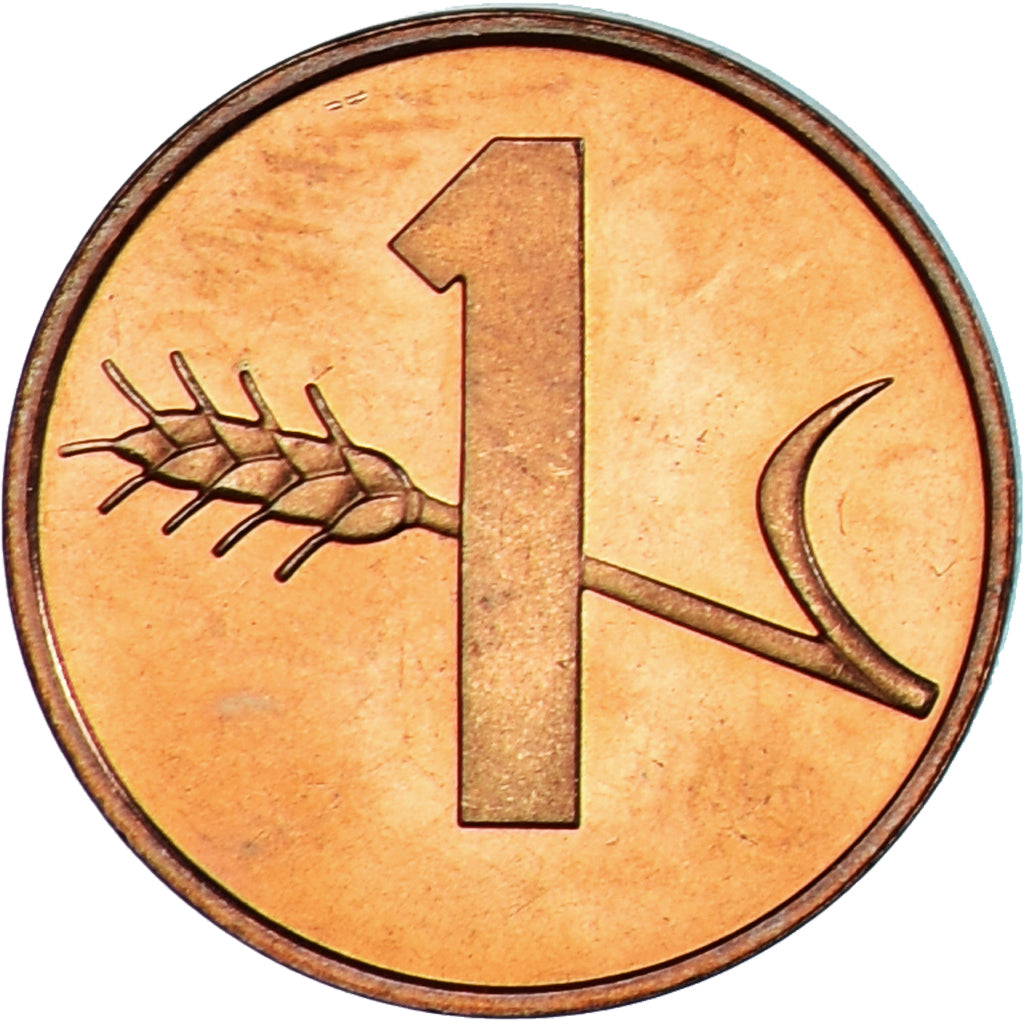 Moneta, Szwajcaria, Rappen, 1975, Bern, MS(63), Brązowy, KM:46