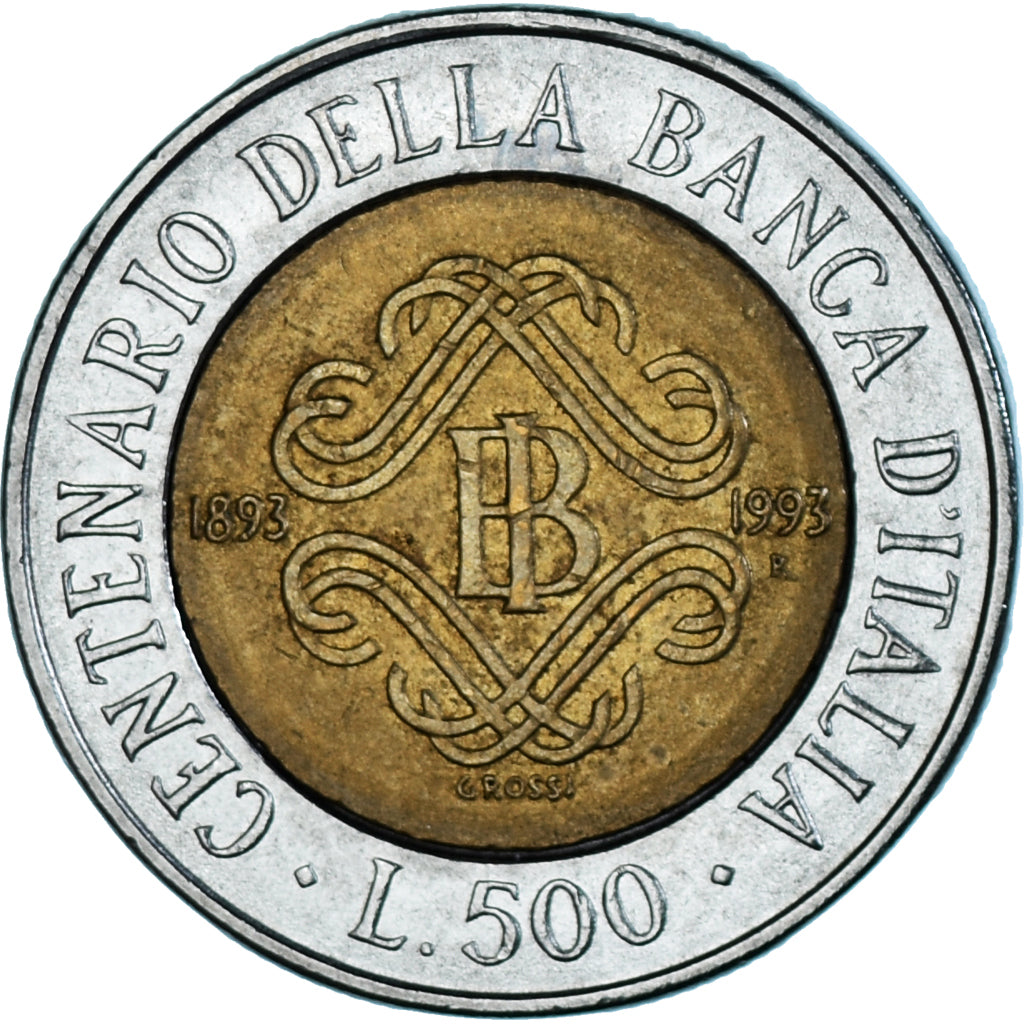 Moneta, Italia, 500 Lire, 1993, Rome, BB, Bi-metallico, KM:160