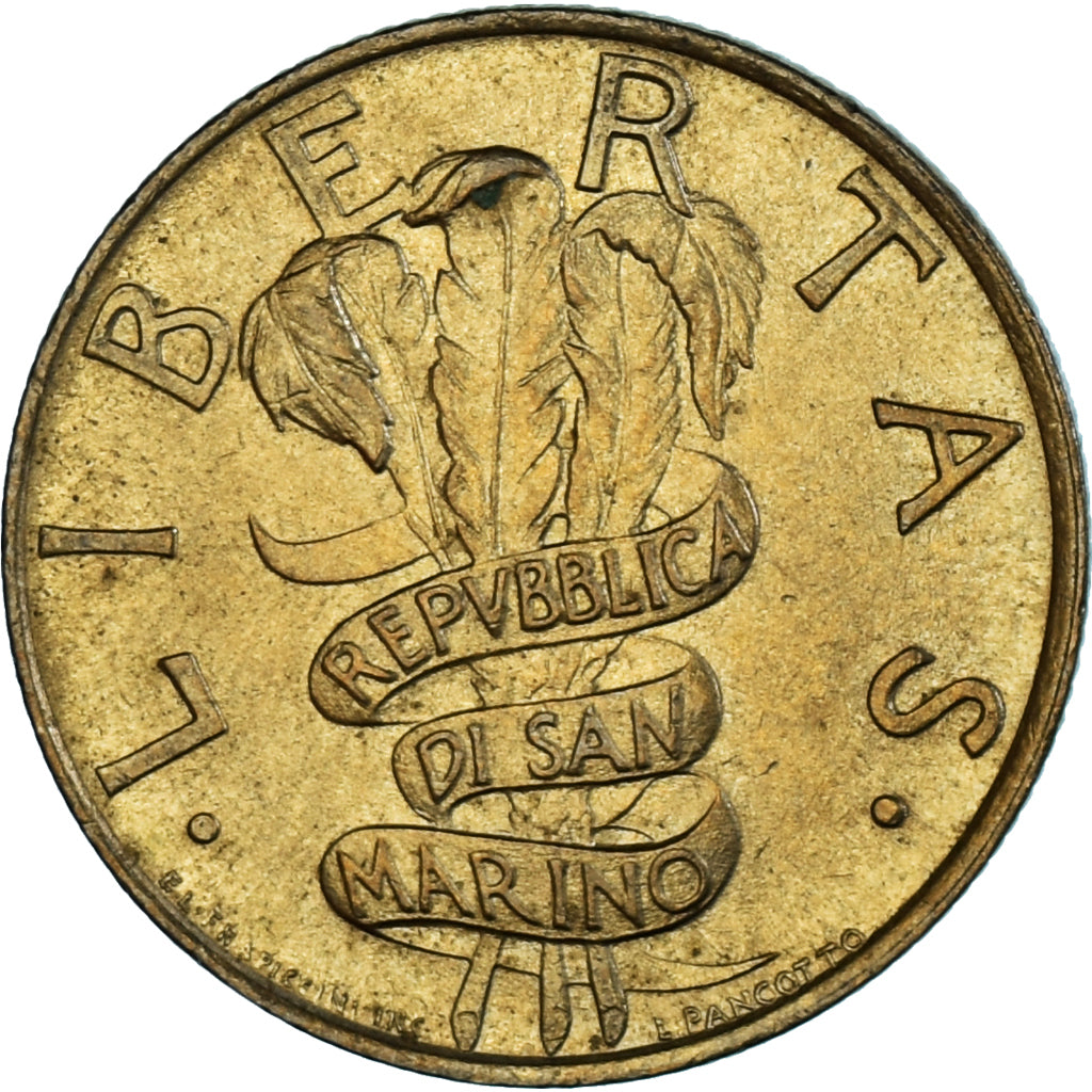 Munten, San Marino, 200 Lire, 1995, ZF, Aluminum-Bronze, KM:329