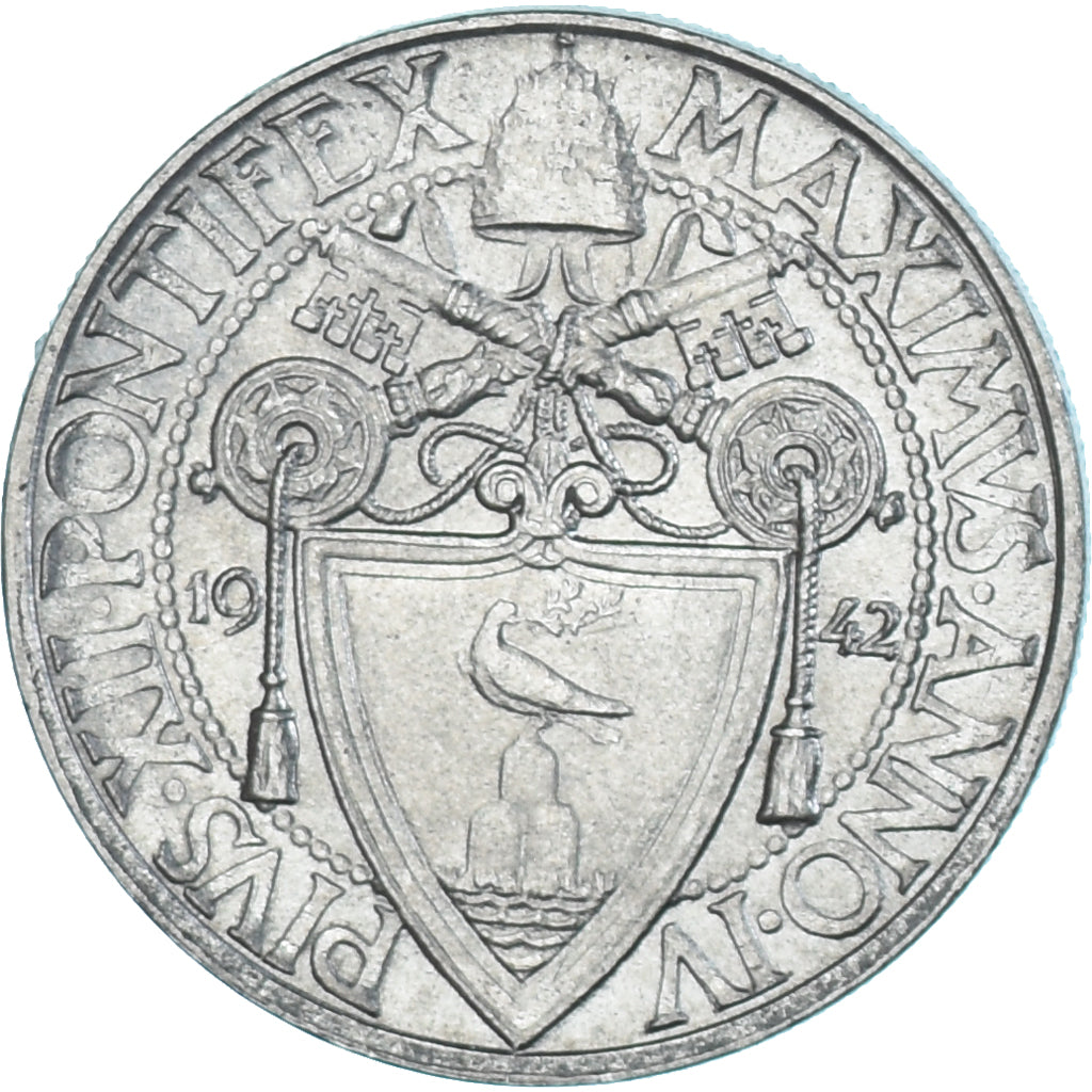 Moneta, CITTÀ DEL VATICANO, Pius XII, 20 Centesimi, 1942, Roma, SPL-, Acciaio