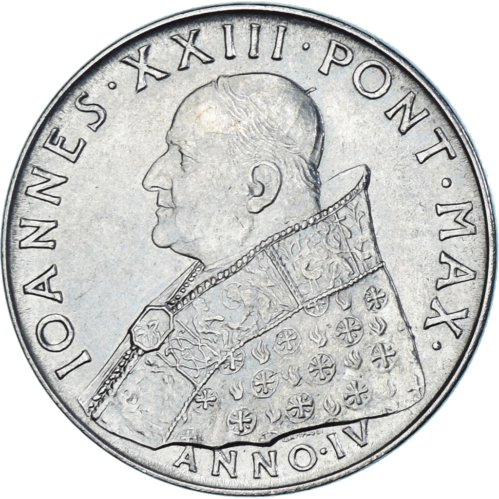 Munten, Vaticaanstad, John XXIII, 100 Lire, 1962, UNC-, Stainless Steel, KM:73