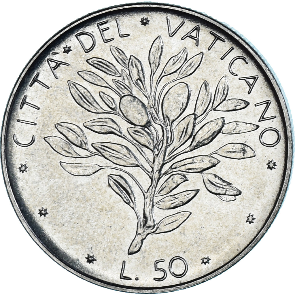 Moneda, CIUDAD DEL VATICANO, Paul VI, 50 Lire, 1970, Rome, SC, Acero inoxidable