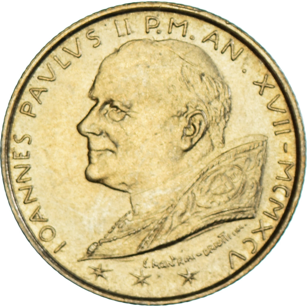 Moneda, CIUDAD DEL VATICANO, John Paul II, 200 Lire, 1995, Roma, FDC, Aluminio -