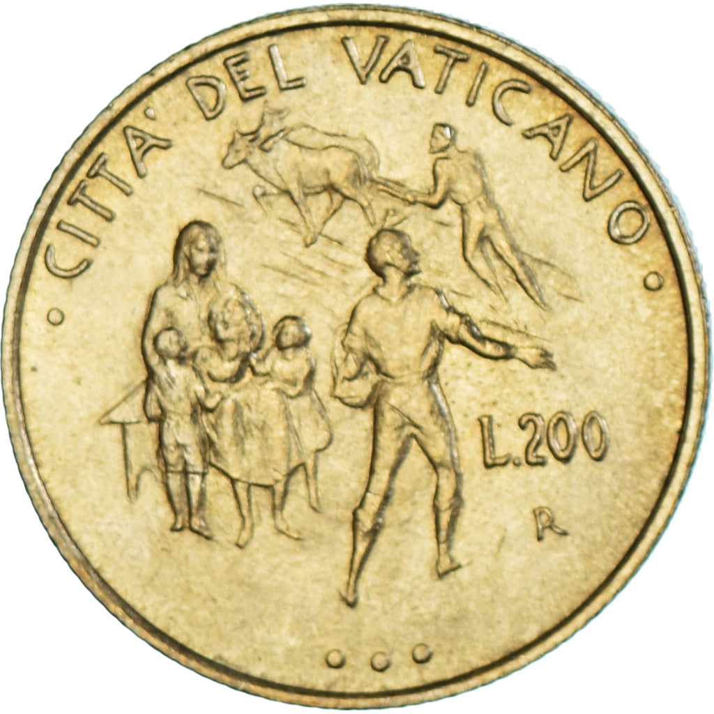 Moneda, CIUDAD DEL VATICANO, John Paul II, 200 Lire, 1995, Roma, FDC, Aluminio -