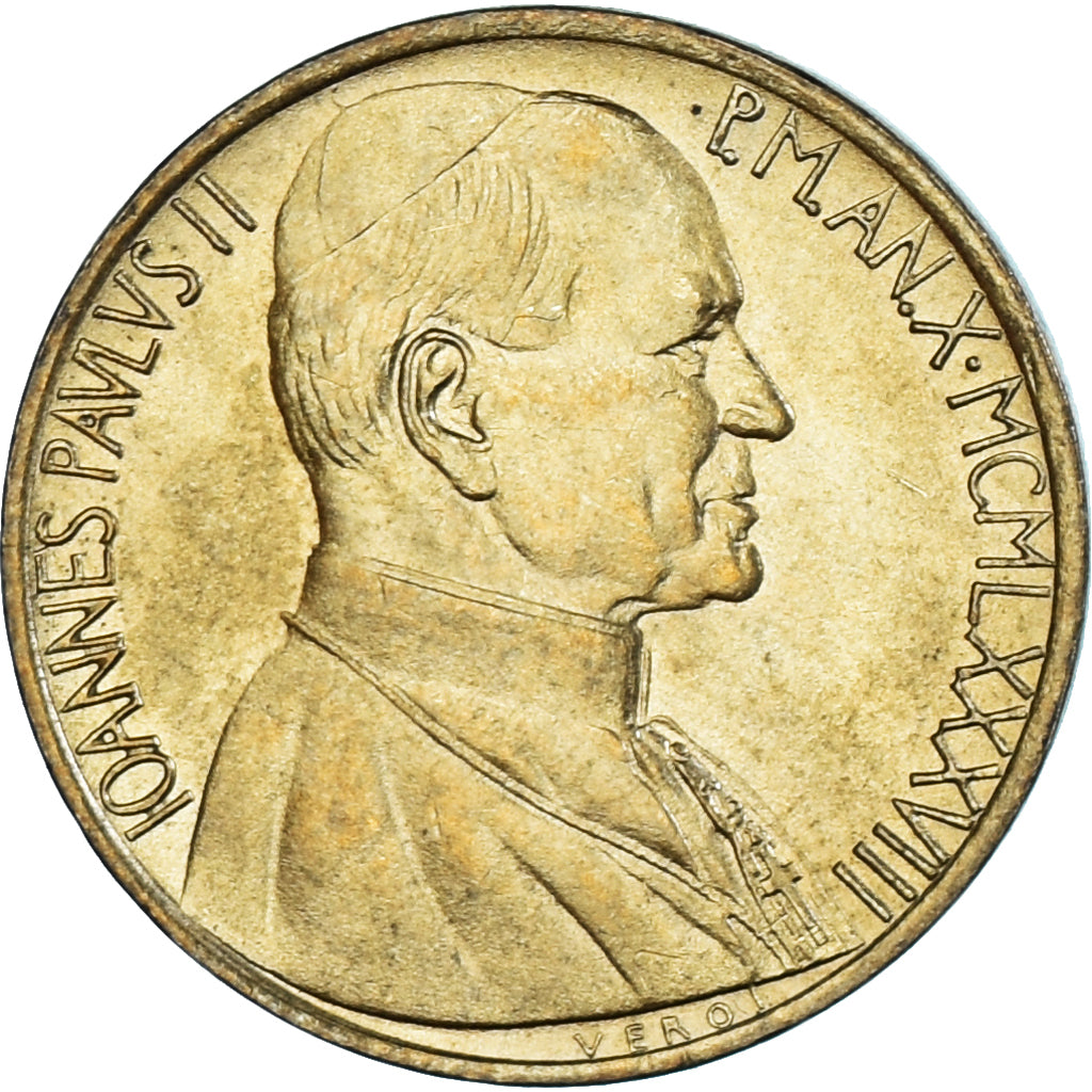 Coin, VATICAN CITY, John Paul II, 20 Lire, 1988, Roma, MS(65-70)