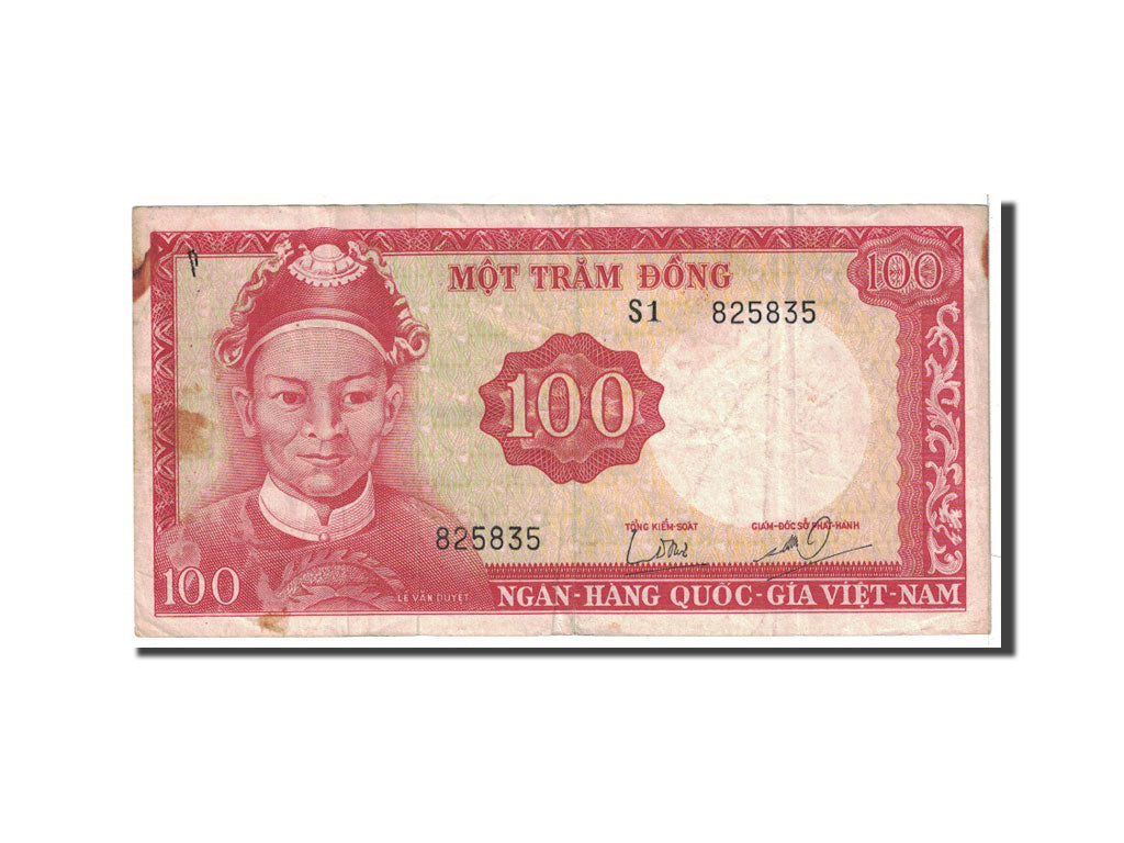 Banknote, South Viet Nam, 100 D<ox>ng, 1966, Undated, KM:19a, VF(20-25)