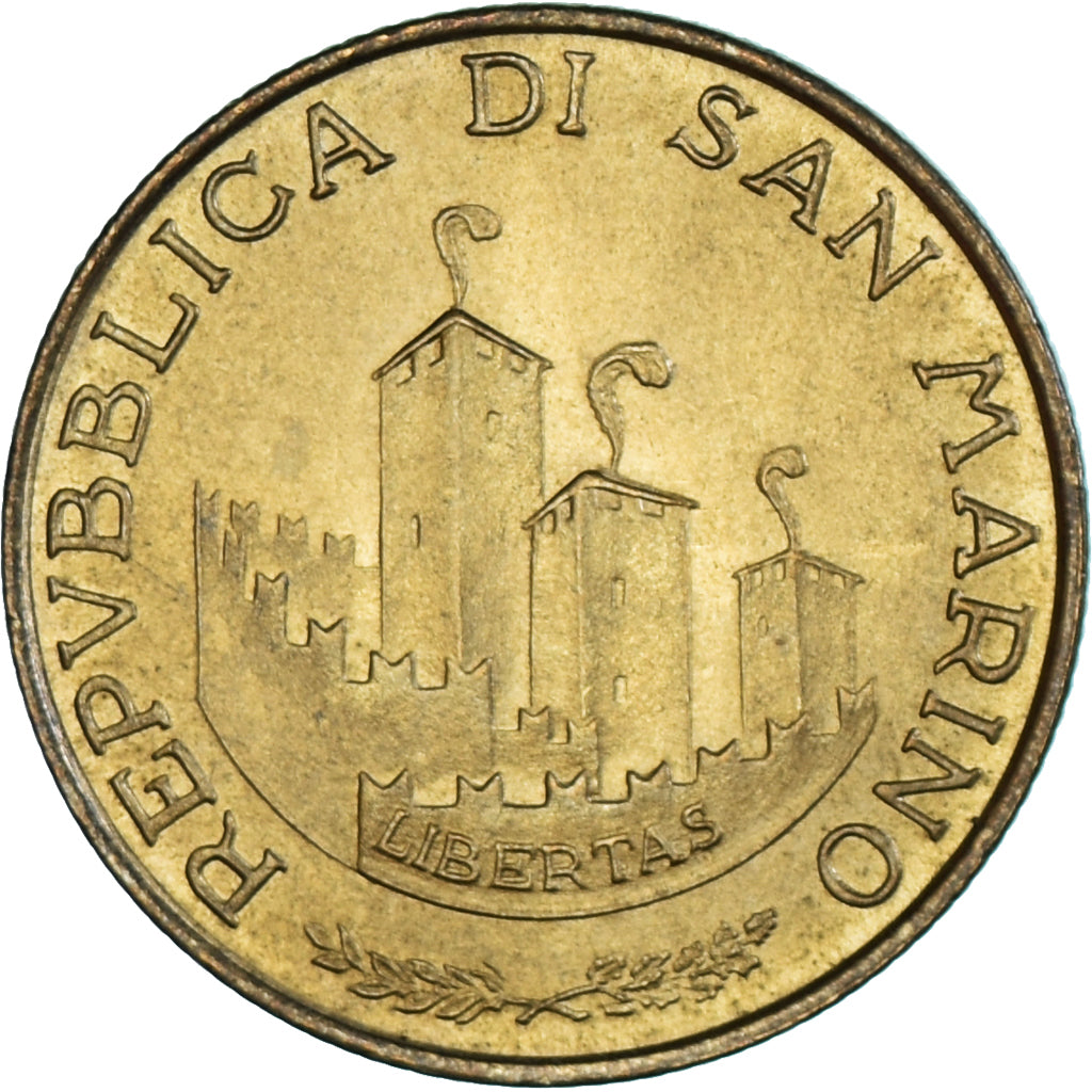 Moeda, San Marino, 200 Lire, 1993, EF(40-45), Alumínio-Bronze, KM:300