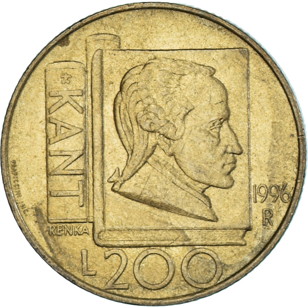 Munten, San Marino, 200 Lire, 1996, ZF+, Aluminum-Bronze, KM:356