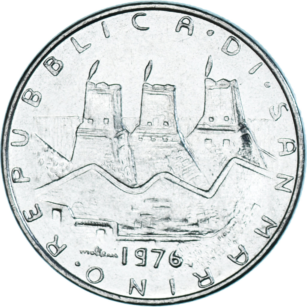 Munten, San Marino, 100 Lire, 1976, Rome, ZF+, Staal, KM:57