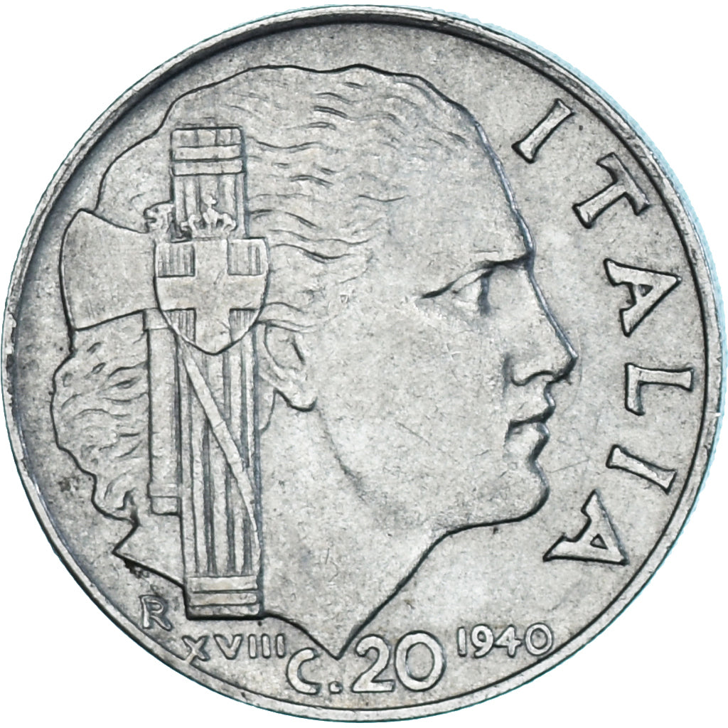 Coin, Italy, Vittorio Emanuele III, 20 Centesimi, 1940, Rome, EF(40-45)