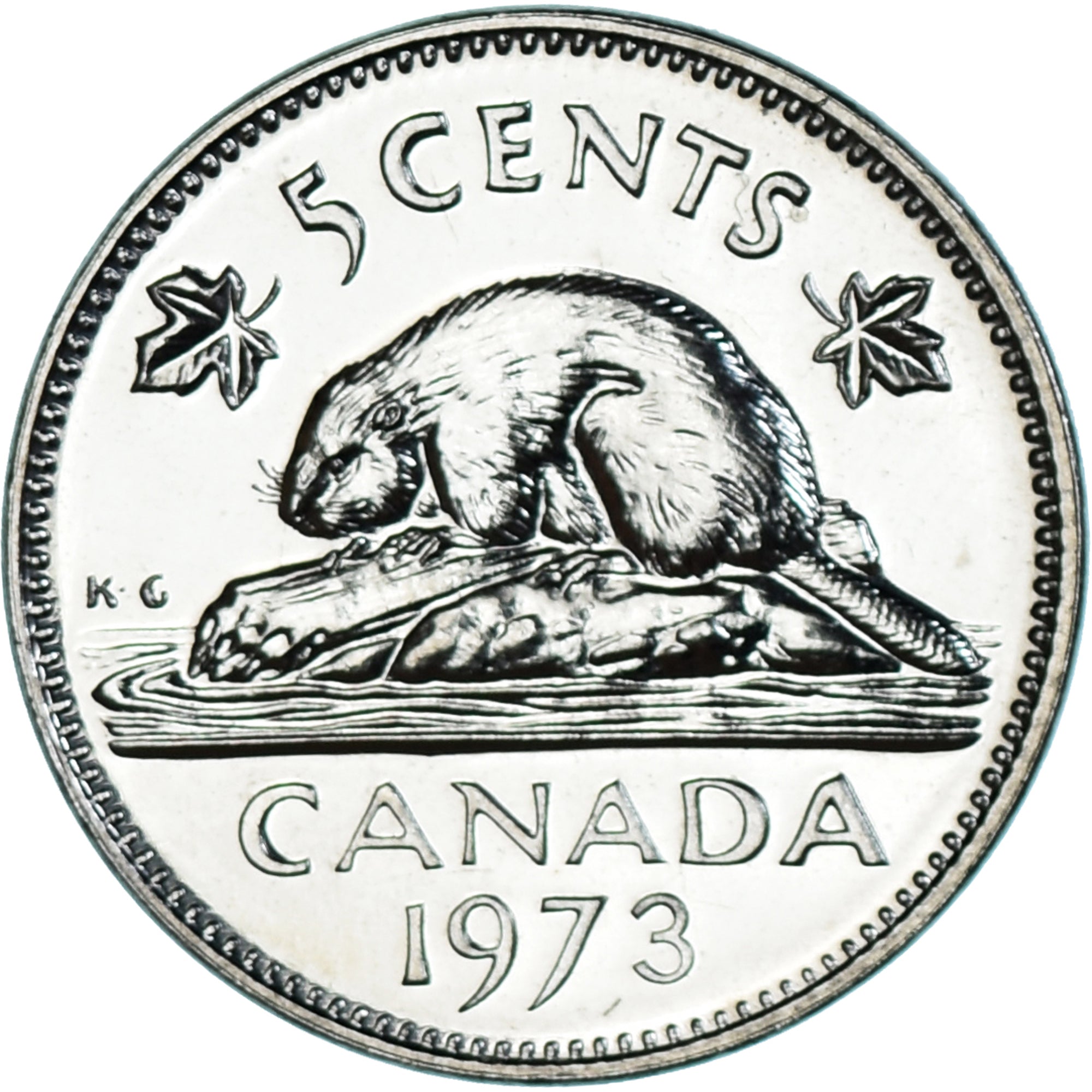 Coin, Canada, Elizabeth II, 5 Cents, 1973, Royal Canadian Mint, Ottawa
