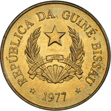 Coin, Guinea-Bissau, 2-1/2 Pesos, 1977, AU(50-53), Nickel-brass, KM:19