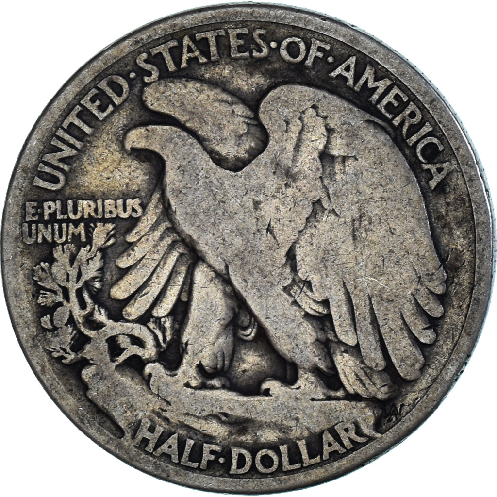 Coin, United States, Walking Liberty Half Dollar, Half Dollar, 1917, U.S. Mint