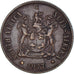 Coin, South Africa, 2 Cents, 1977, EF(40-45), Bronze, KM:83