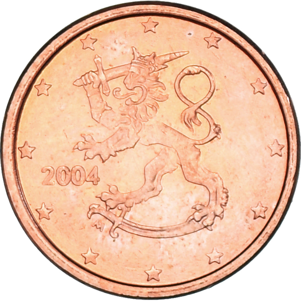 Finlândia, Euro Cent, 2004, Vantaa, BU, MS(65-70), Aço Cromado a Cobre, KM:98