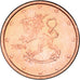 Finlândia, Euro Cent, 2004, Vantaa, BU, MS(65-70), Aço Cromado a Cobre, KM:98