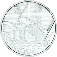 France, 10 Euro, Martinique, 2010, Paris, MS(63), Silver, KM:1662