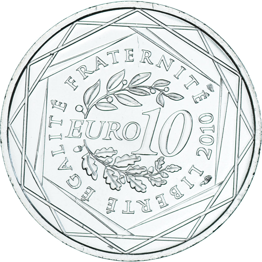 France, 10 Euro, Martinique, 2010, Paris, MS(63), Silver, KM:1662