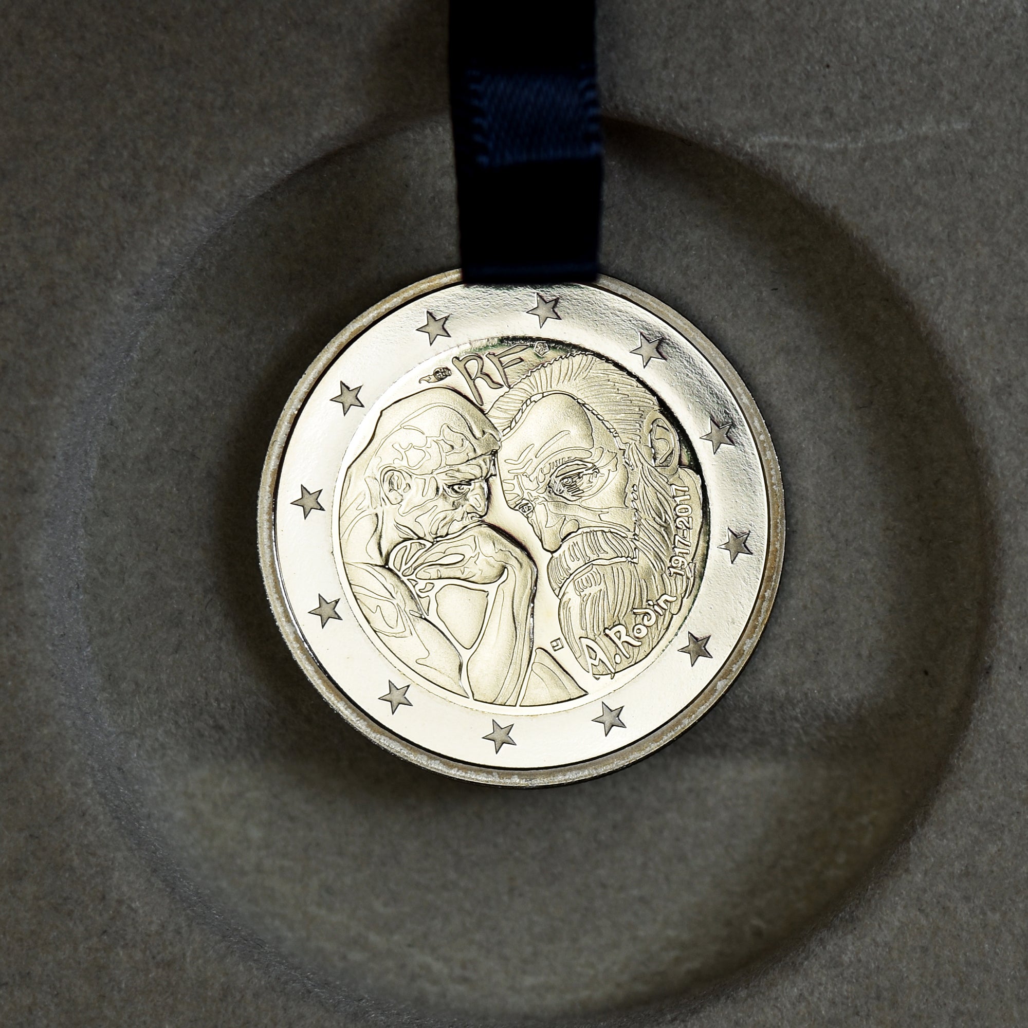 France, 2 Euro, Auguste Rodin, 2017, Proof, MS(65-70), Bi-Metallic, Gadoury:25