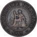 Münze, FRENCH INDO-CHINA, Cent, 1888, Paris, SS, Bronze, KM:1, Lecompte:40