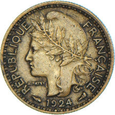Coin, Cameroon, 50 Centimes, 1924, Paris, AU(50-53), Aluminum-Bronze, KM:1