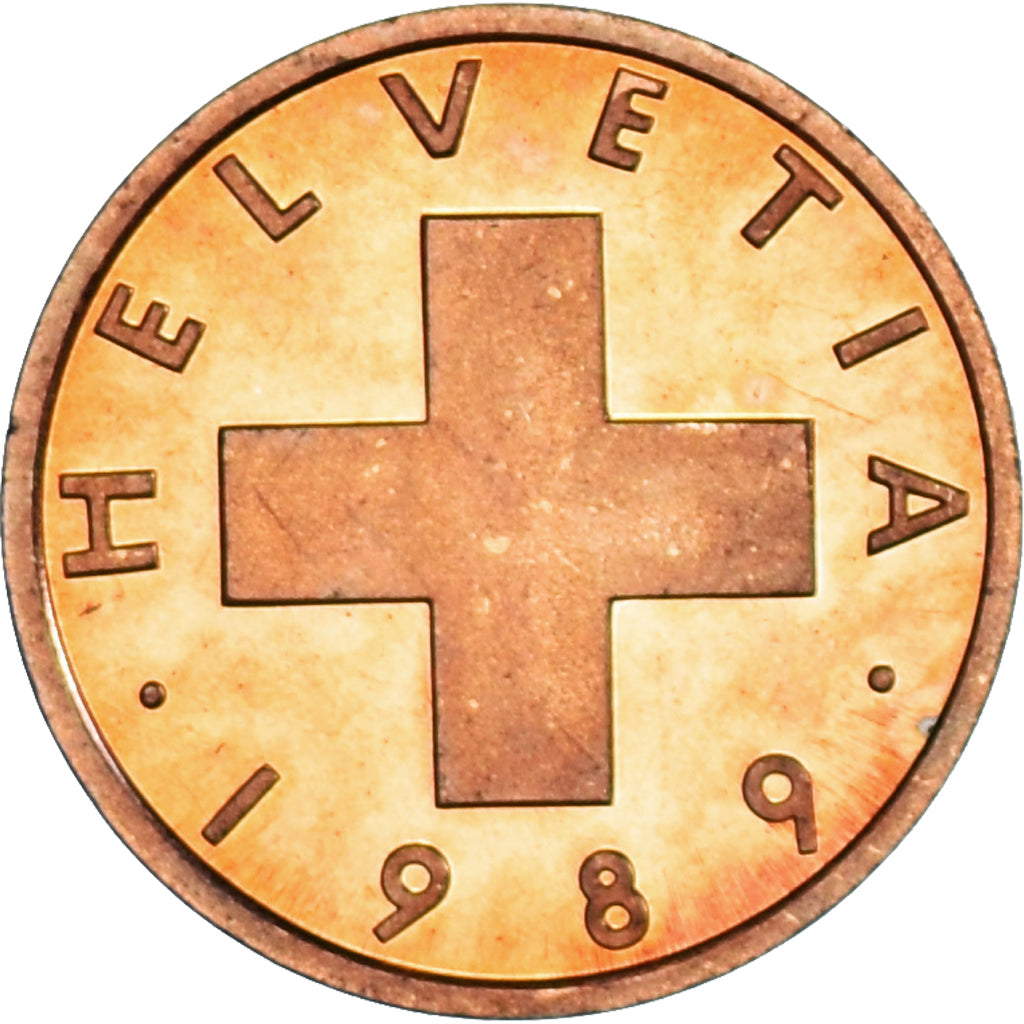 Munten, Zwitserland, Rappen, 1989, Bern, BE, FDC, Bronzen, KM:46