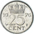 Coin, Netherlands, Juliana, 25 Cents, 1976, EF(40-45), Nickel, KM:183