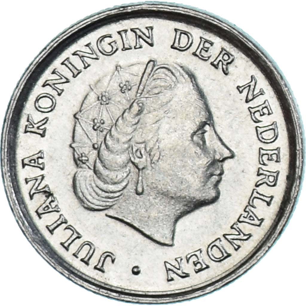 Moeda, Países Baixos, Juliana, 10 Cents, 1978, AU(50-53), Níquel, KM:182