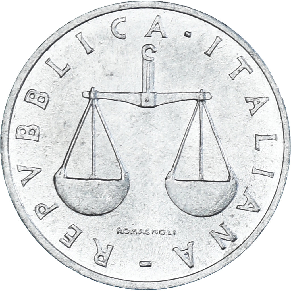 Coin, Italy, Lira, 1955, Rome, EF(40-45), Aluminum, KM:91