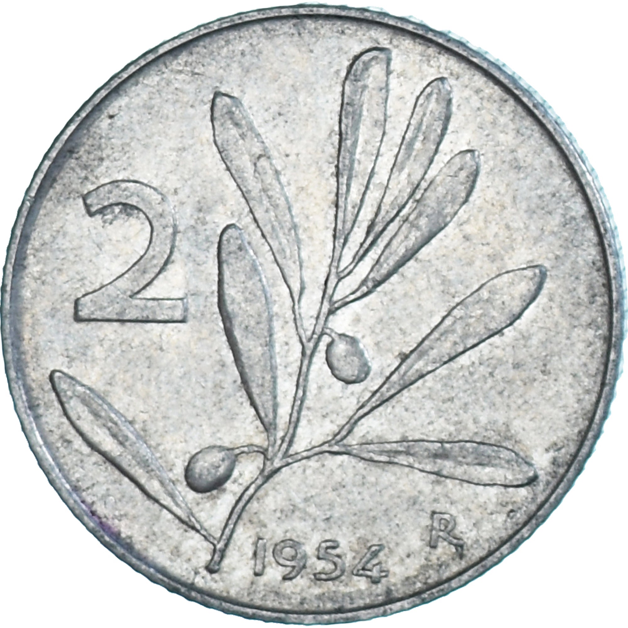 Moneta, Italia, 2 Lire, 1954, Rome, BB, Alluminio, KM:94
