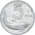 Moeda, Itália, 5 Lire, 1954, Rome, VF(30-35), Alumínio, KM:92