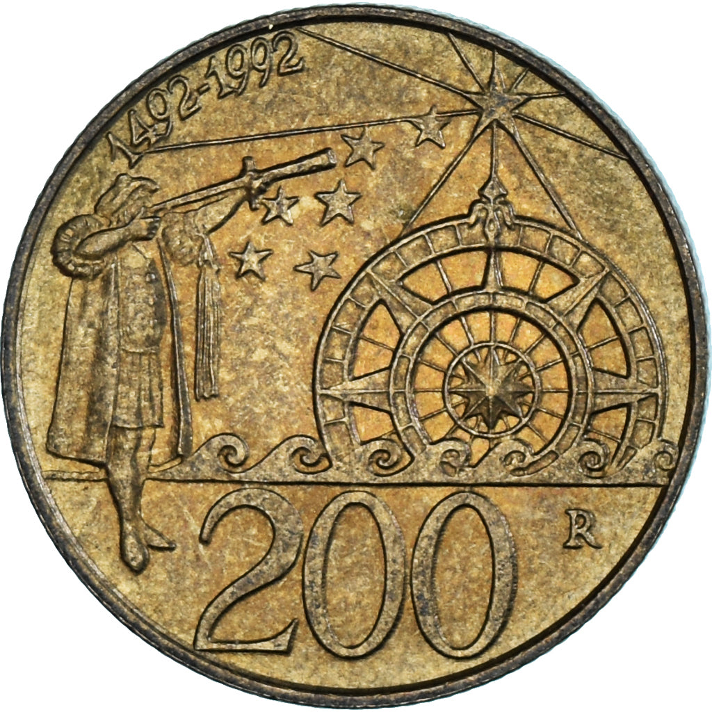 Monnaie, Saint Marin , 200 Lire, 1992, TTB, Bronze-Aluminium, KM:285