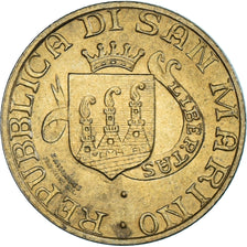 Coin, San Marino, 200 Lire, 1989, Rome, EF(40-45), Aluminum-Bronze, KM:238
