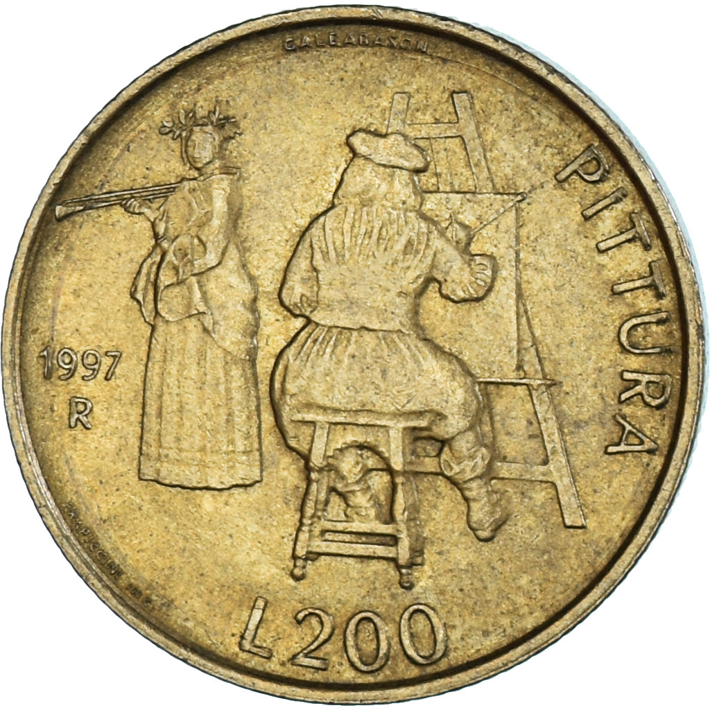 Munten, San Marino, 200 Lire, 1997, Rome, ZF, Aluminum-Bronze, KM:366