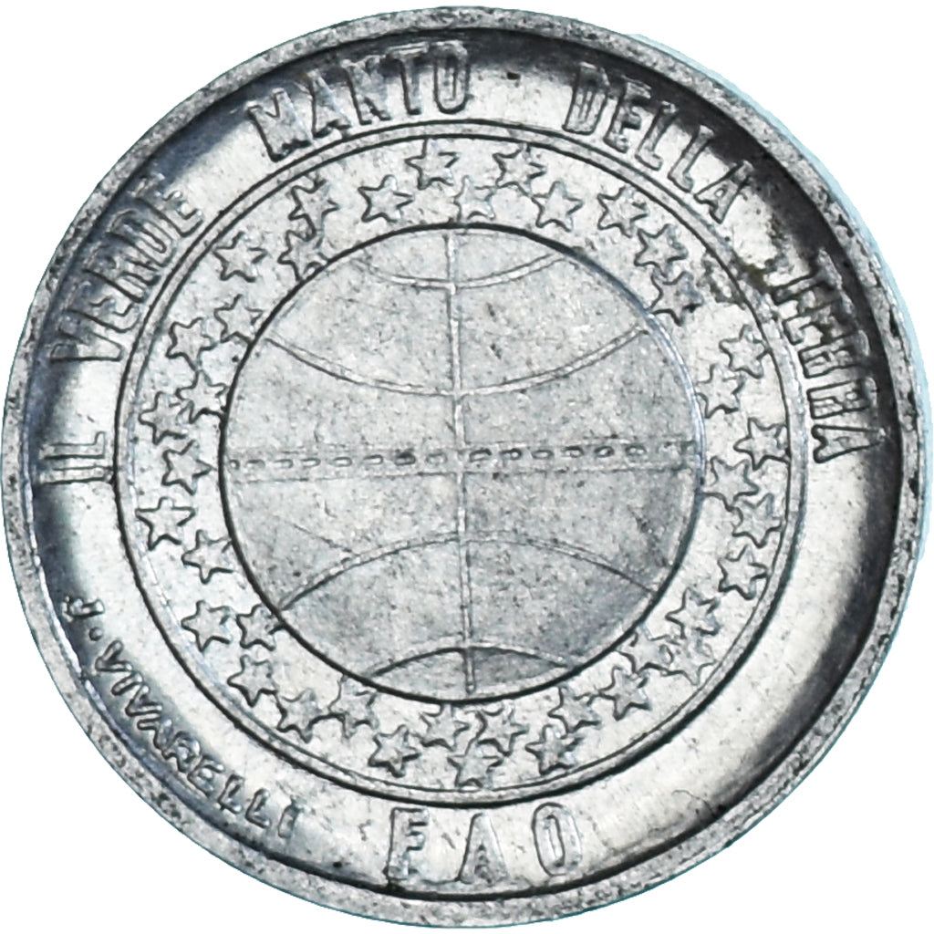 Moneta, San Marino, Lira, 1977, F.A.O., BB+, Alluminio, KM:63