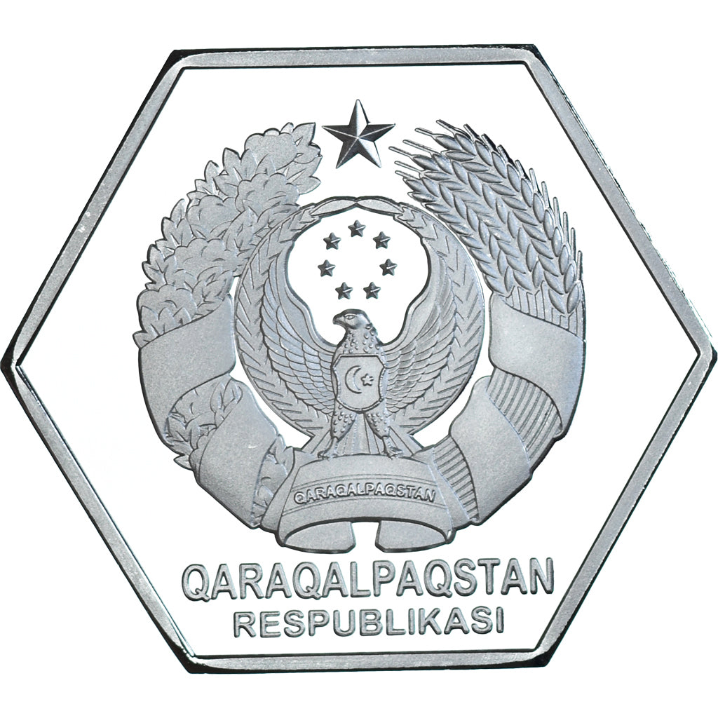 Monnaie, Ouzbékistan, 100000 SOM., 2022, Karakalpakstán.BE, FDC, Silver plated