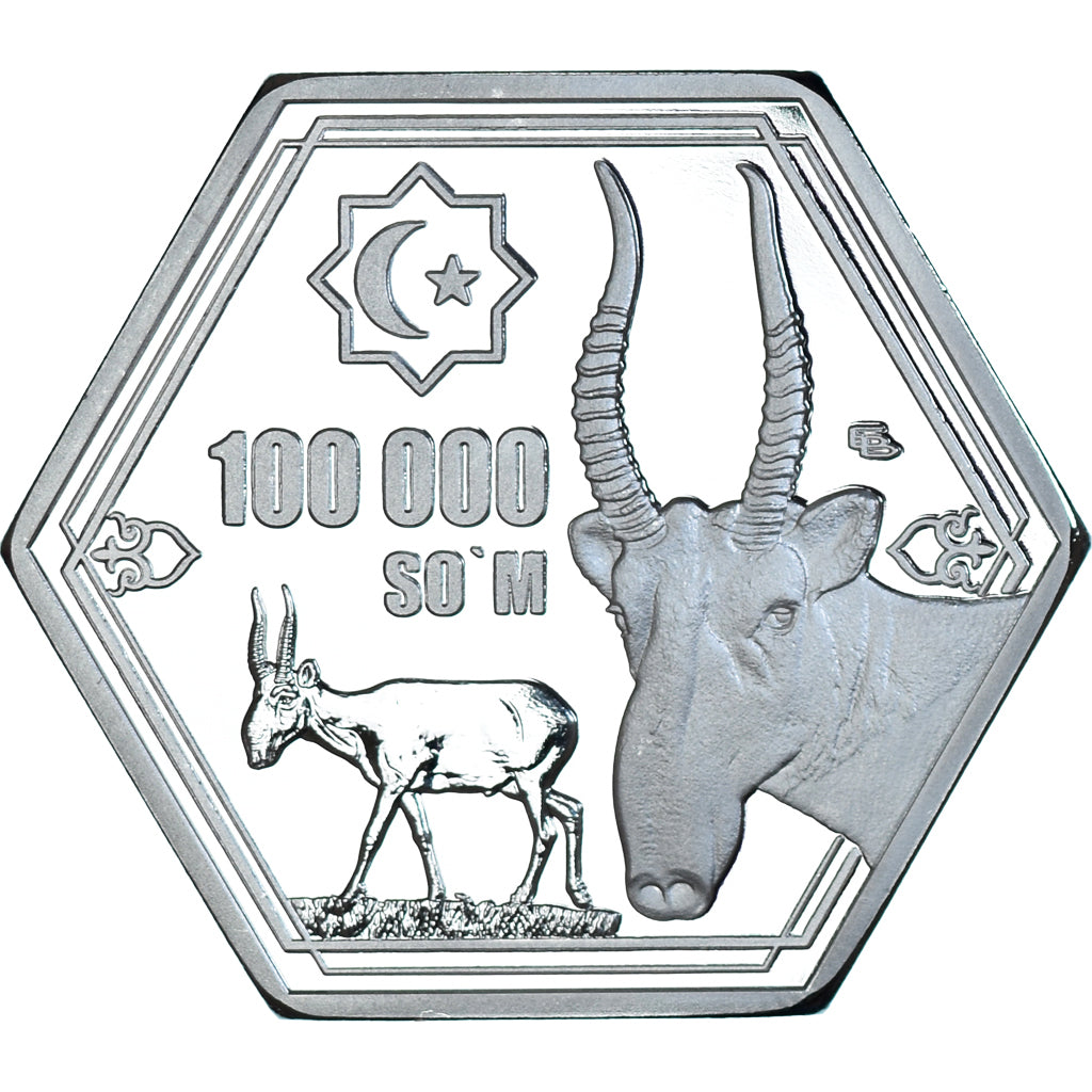Monnaie, Ouzbékistan, 100000 SOM., 2022, Karakalpakstán.BE, FDC, Silver plated