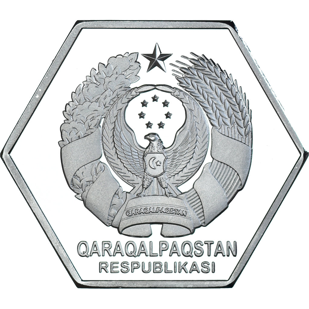 Monnaie, Ouzbékistan, 100000 SOM., 2022, Karakalpakstán.BE, FDC, Silver plated