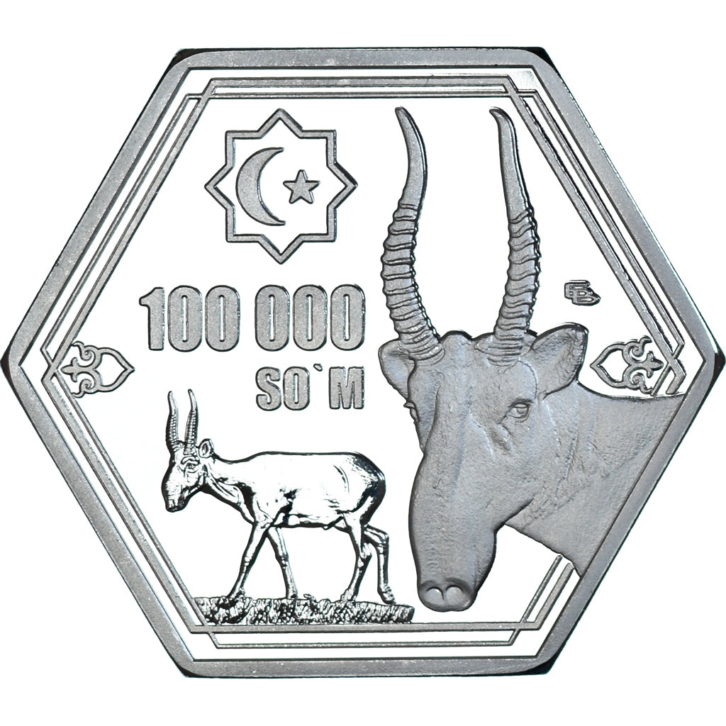 Monnaie, Ouzbékistan, 100000 SOM., 2022, Karakalpakstán.BE, FDC, Silver plated