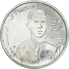 Coin, Philippines, Piso, 2016, Isidoro Torres, MS(63), Nickel plated steel
