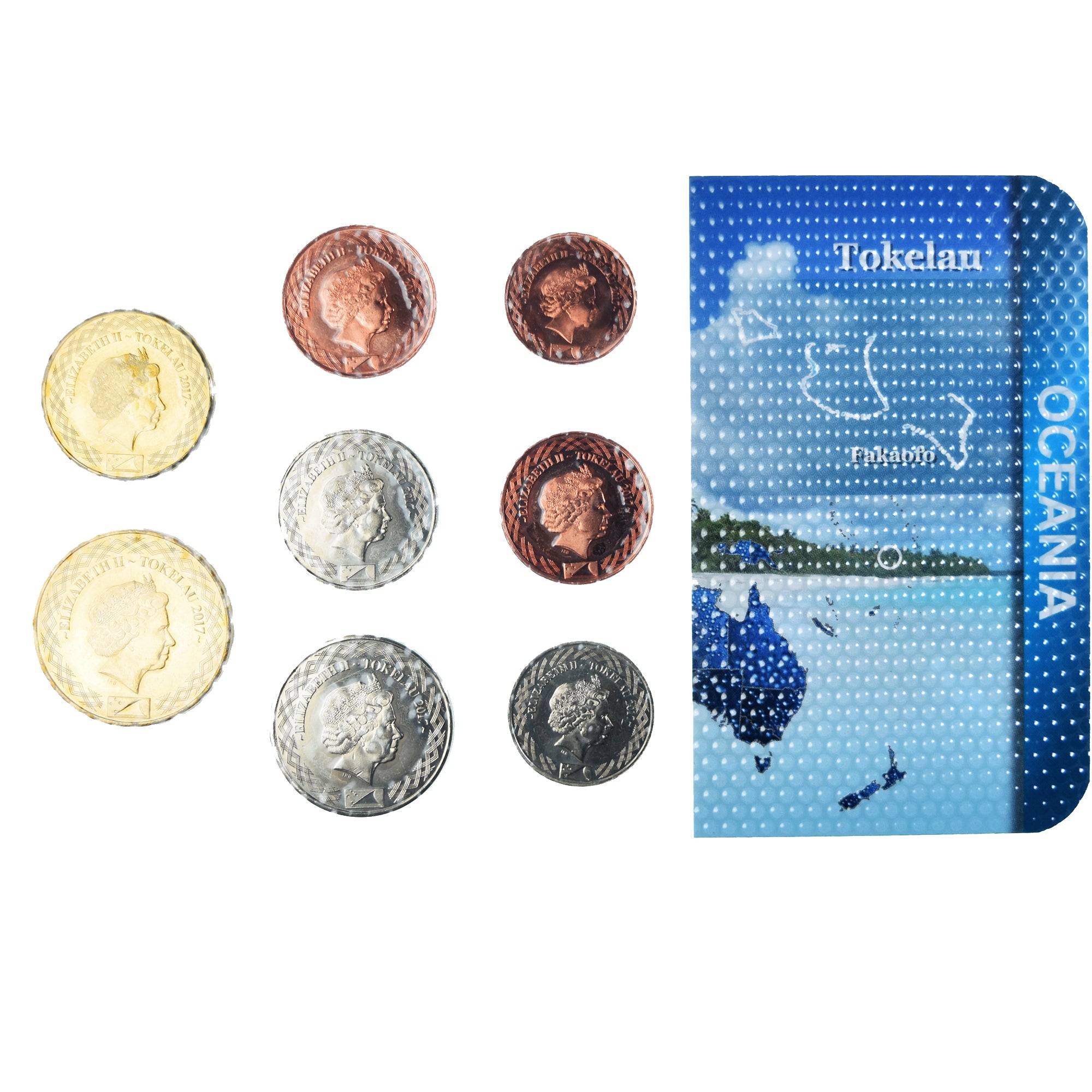 Coin, Tokelau, Set, 2017, TOKELAU.Serie 8 monnaies, MS(65-70)