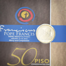 Coin, Philippines, 50 Piso, 2015, Manila, Pope Francis's visit to the