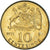 Coin, Chile, 10 Centesimos, 1971, MS(63), Aluminum-Bronze, KM:194