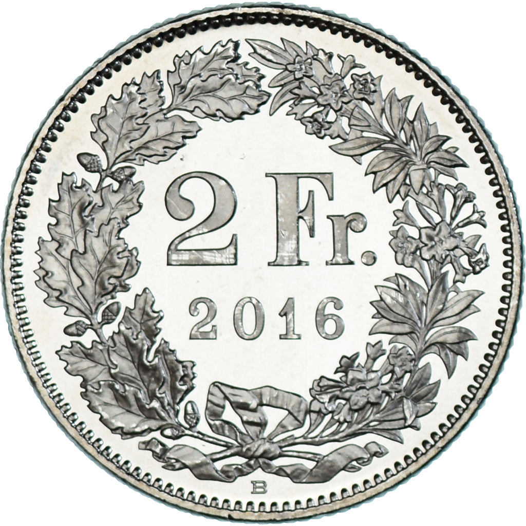 Coin, Switzerland, 2 Francs, 2016, Bern, BE, MS(65-70), Cupronickel, KM:21a.3