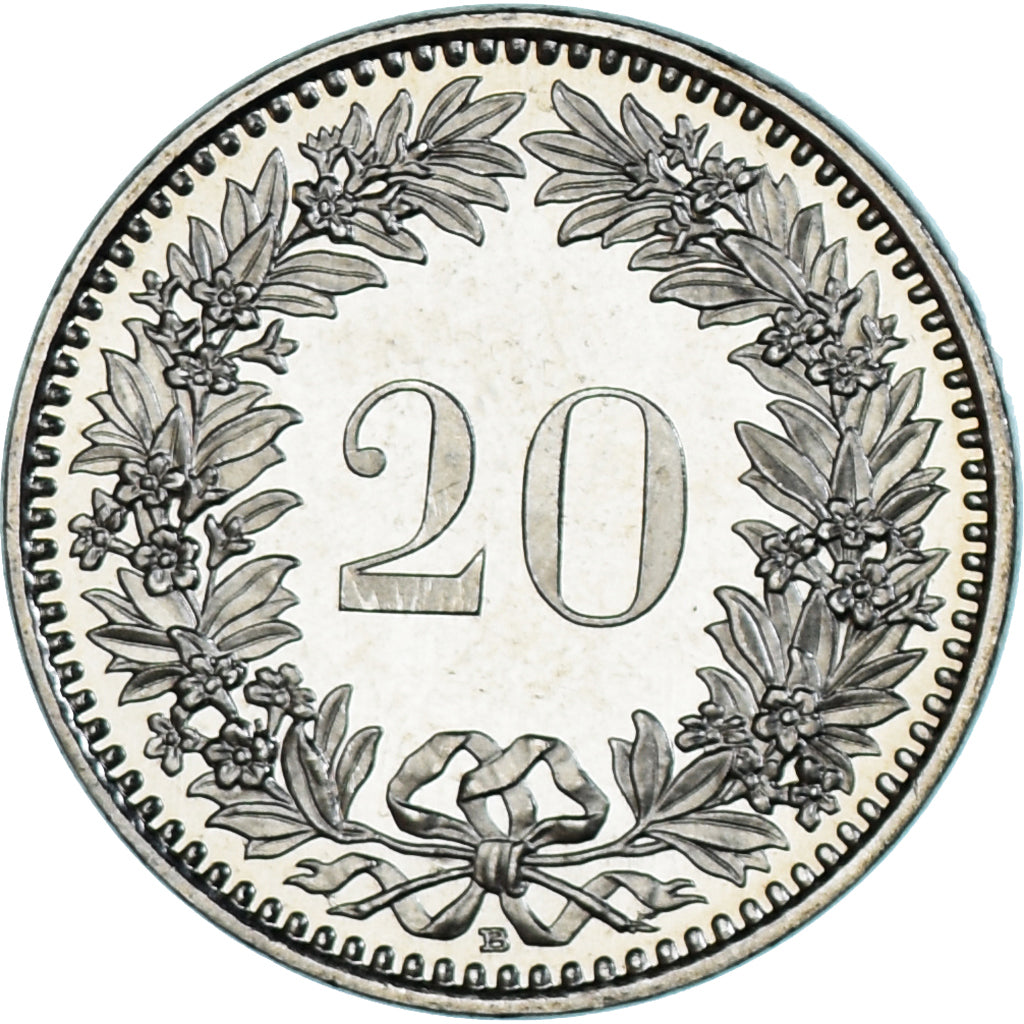 Coin, Switzerland, 20 Rappen, 2016, Bern, BE, MS(65-70), Copper-nickel, KM:29a