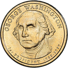 Coin, United States, Dollar, 2007, U.S. Mint, George Washington, MS(63)