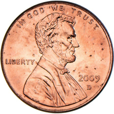 Coin, United States, Cent, 2009, Denver, MS(60-62), Copper Plated Zinc, KM:441