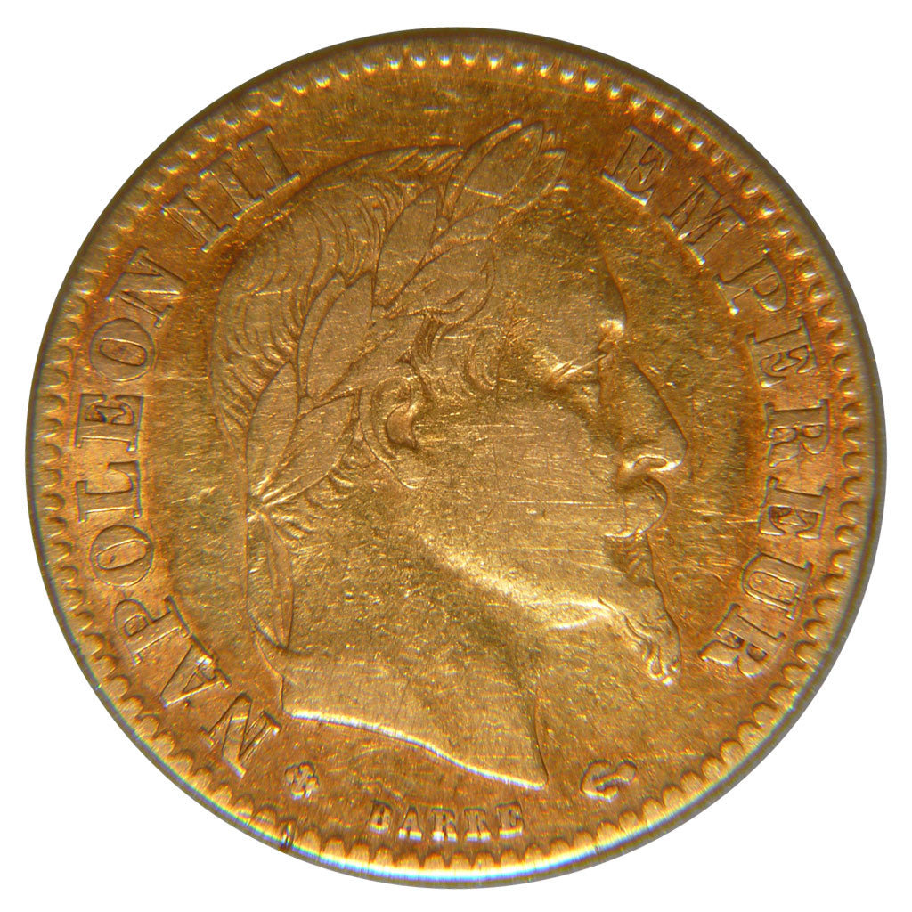 FRANCE, Napoléon III, 10 Francs, 1862, Strasbourg, VF(30-35), Gold, Gadoury #...