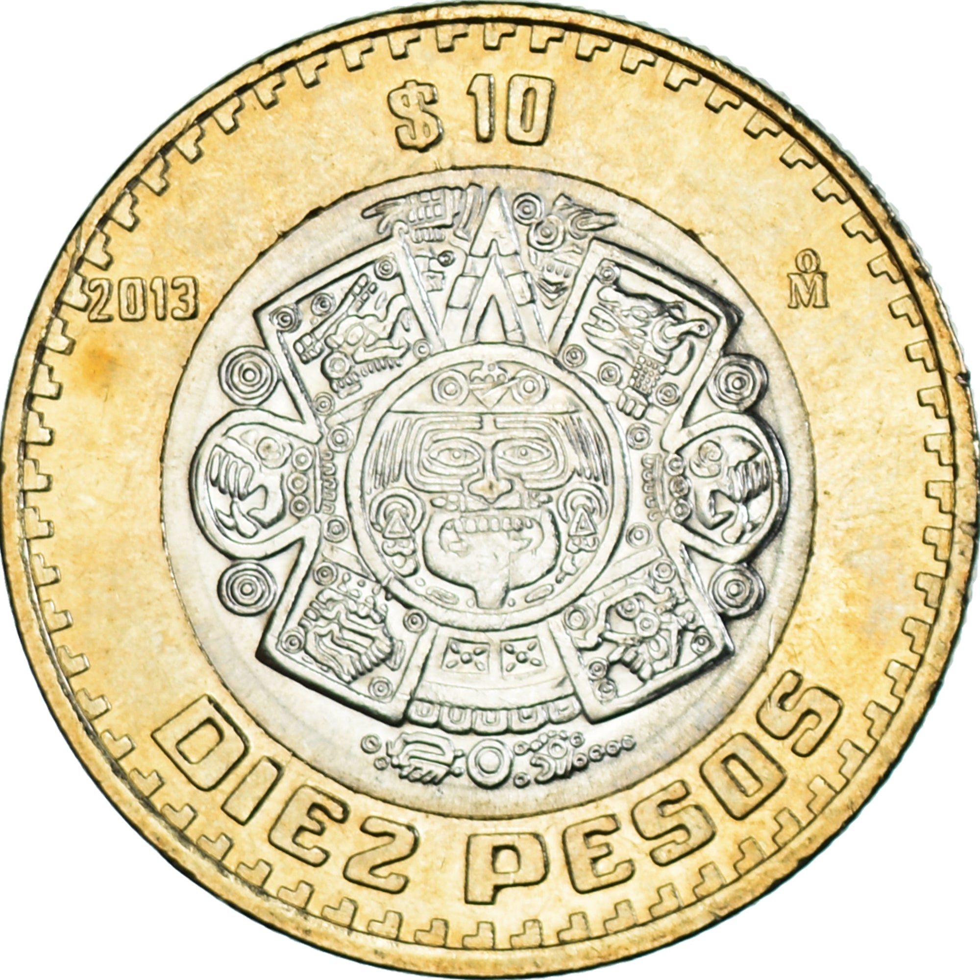 Moneda, México, 10 Pesos, 2013, SC, Bimetálico, KM:616