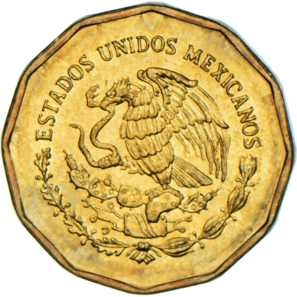 Coin, Mexico, 20 Centavos, 1999, Mexico City, AU(55-58), Aluminum-Bronze, KM:548